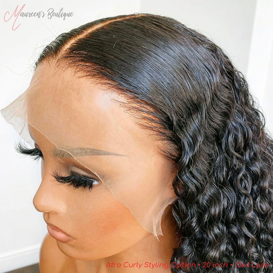 Afro Curly wig styling example 2