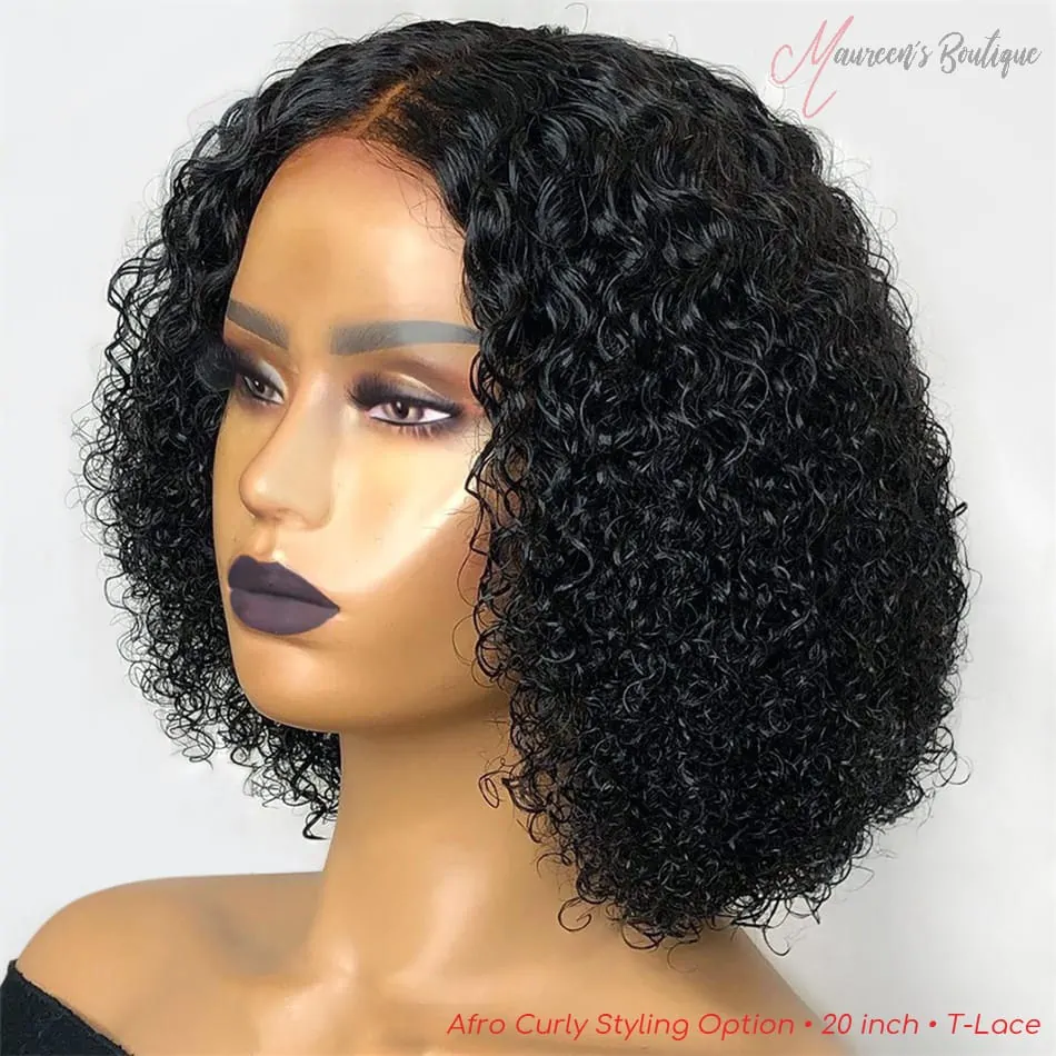 Afro Curly wig styling example 5
