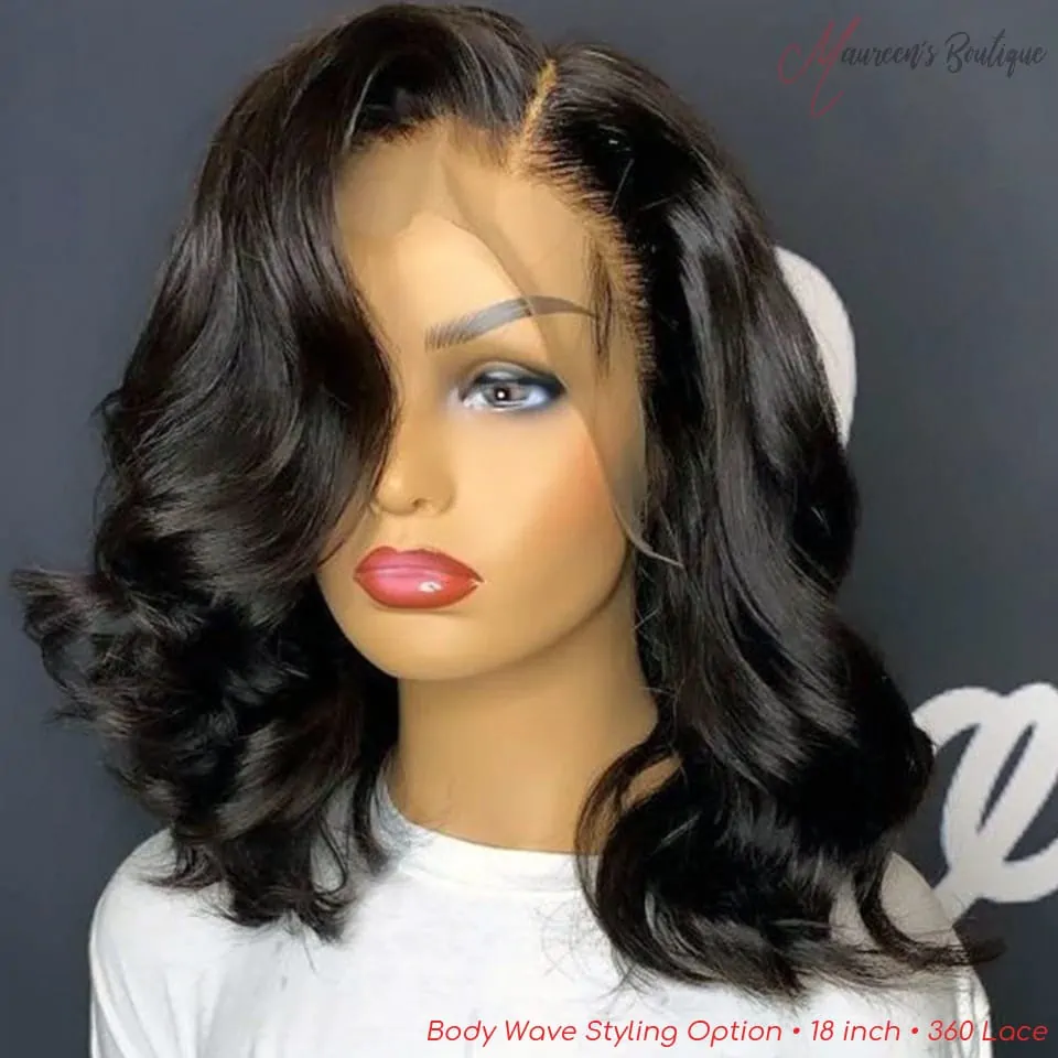 Body Wave wig styling example 1