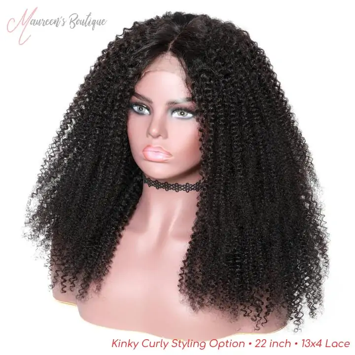 Kinky Curly wig styling example 8