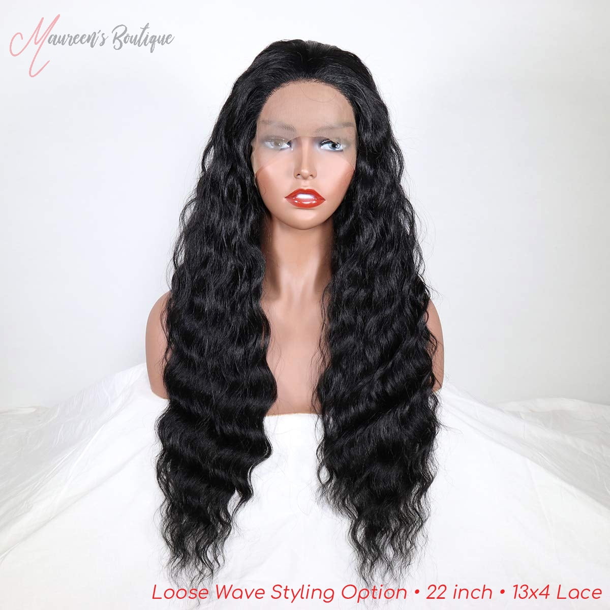 Loose wave wig styling example 1