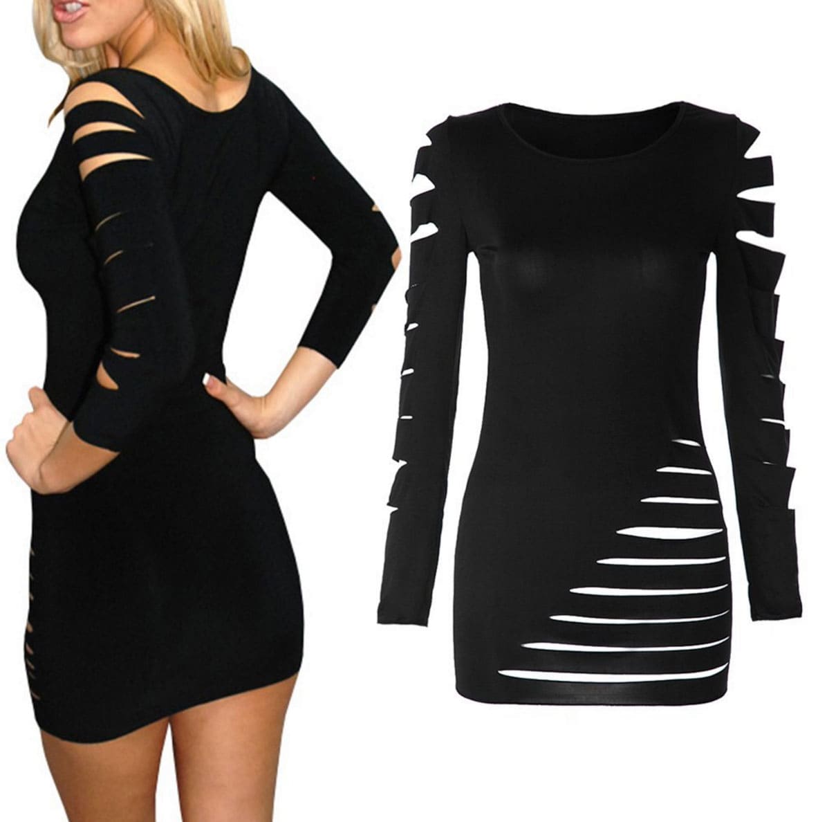 M0158 black1 Long Sleeve Dresses maureens.com boutique
