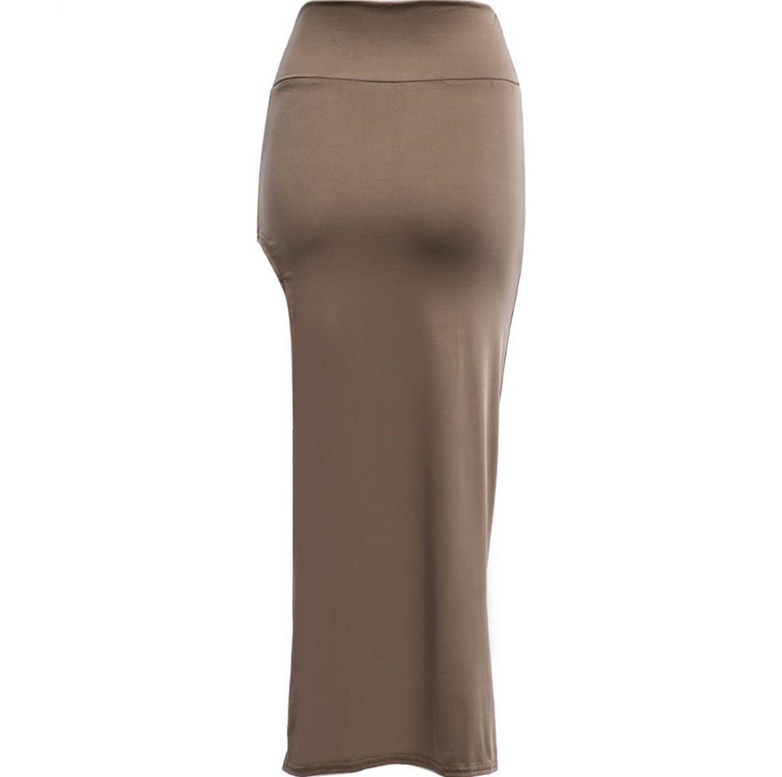 M0182 khaki3 Side Split Skirts maureens.com boutique