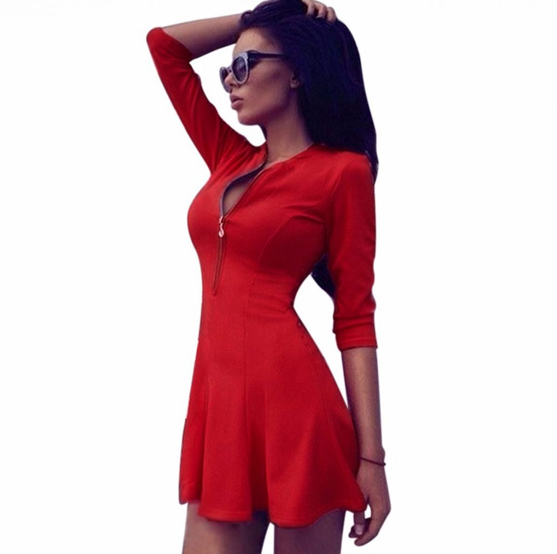 M0184 red1 Leisure Dresses maureens.com boutique