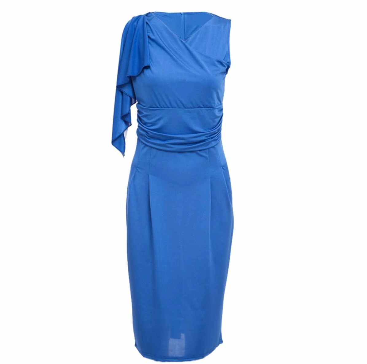 M0188 blue2 Short Sleeve Dresses maureens.com boutique