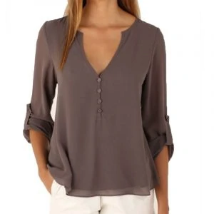 M0225 gray1 Blouses Tops Shirts maureens.com boutique