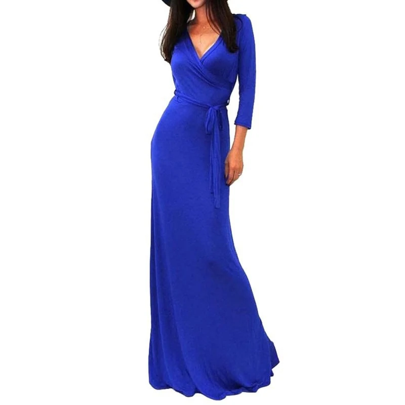 M0230 blue4 Long Sleeve Dresses maureens.com boutique