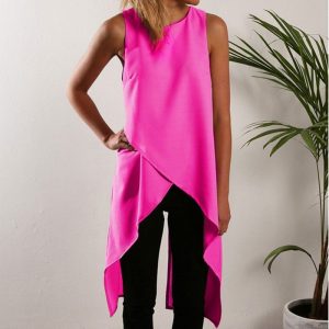 M0264 pink1 Blouses Tops Shirts maureens.com boutique