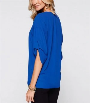 M0266 blue2 Blouses Tops Shirts maureens.com boutique