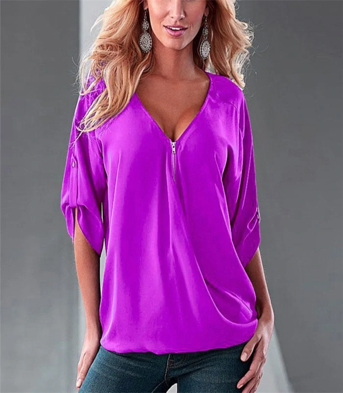 M0266 purple1 Blouses Tops Shirts maureens.com boutique