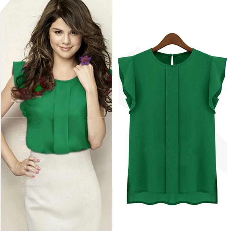 M0284 green4 High Low Tops Tops Shirts maureens.com boutique