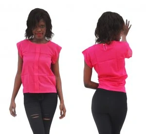 M0284 pink1 High Low Tops Tops Shirts maureens.com boutique