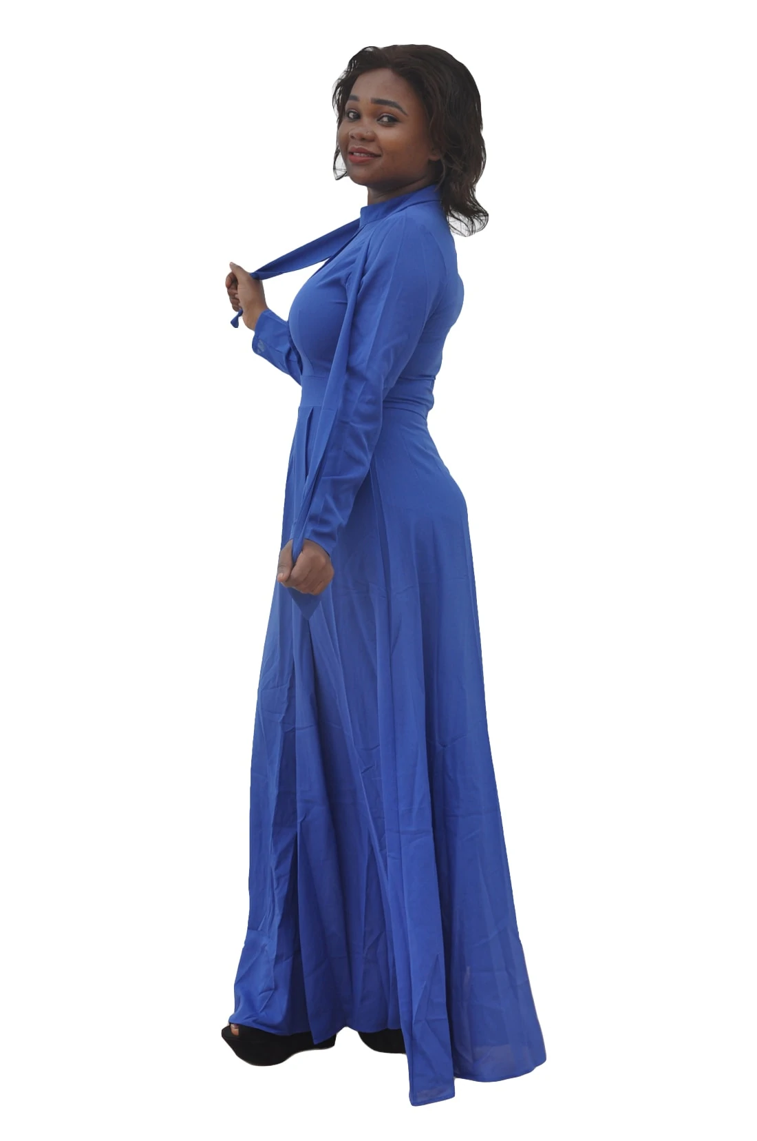 M0293 blue4 Long Sleeve Dresses maureens.com boutique