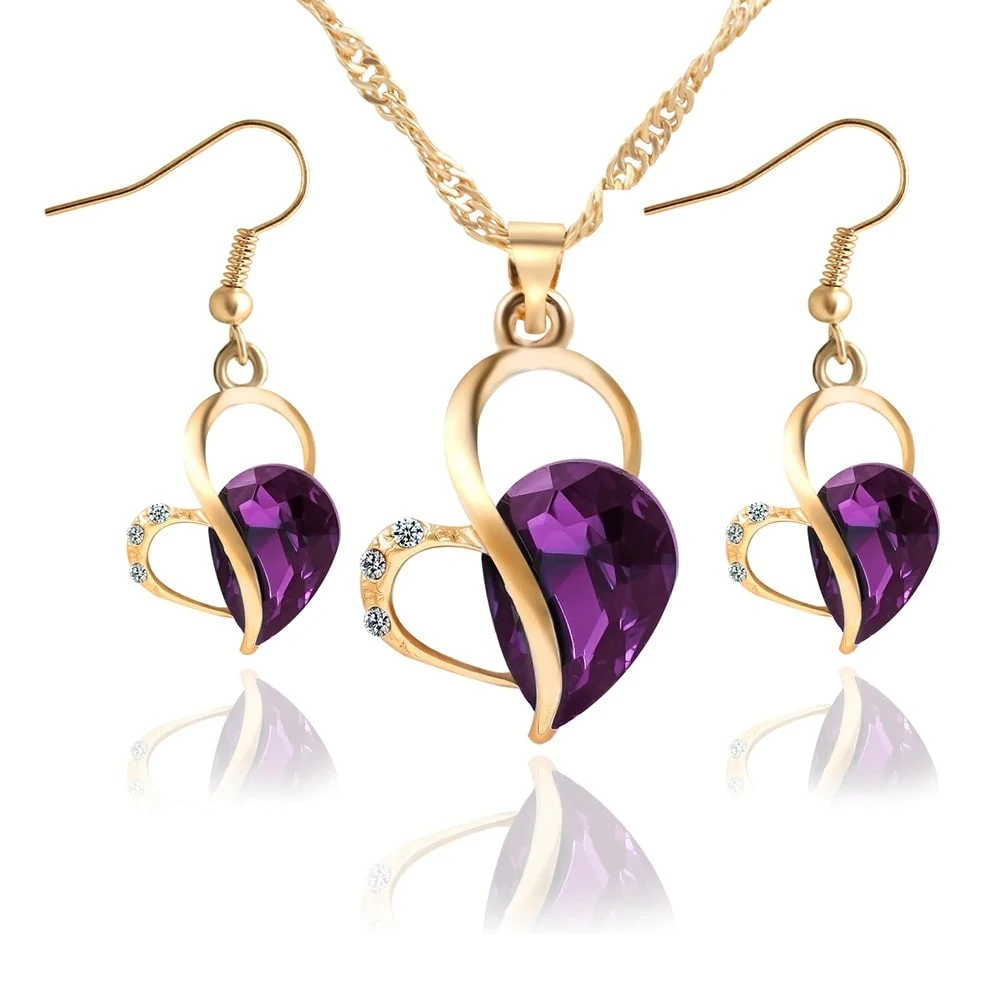 M0303 purple1 Jewelry Accessories Jewelry Sets maureens.com boutique