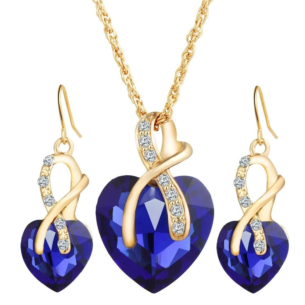 M0314 blue1 Jewelry Accessories Jewelry Sets maureens.com boutique