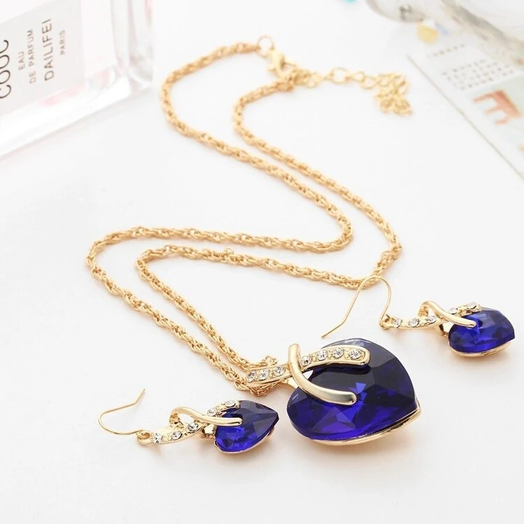M0314 blue4 Jewelry Accessories Jewelry Sets maureens.com boutique