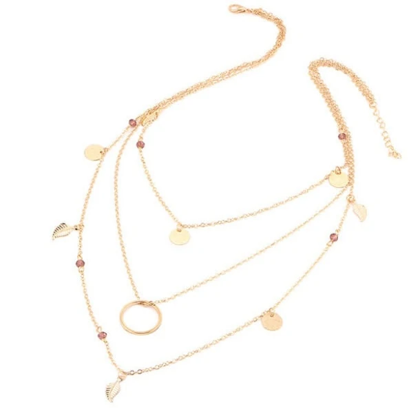 M0315 gold 3sty2 Jewelry Accessories Necklaces Chokers maureens.com boutique