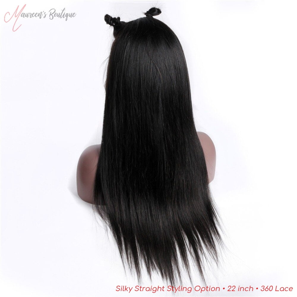 Silky Straight wig styling example 3