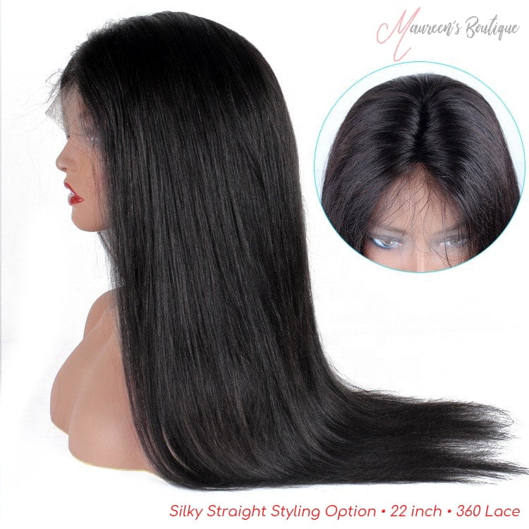 Silky Straight wig styling example 7