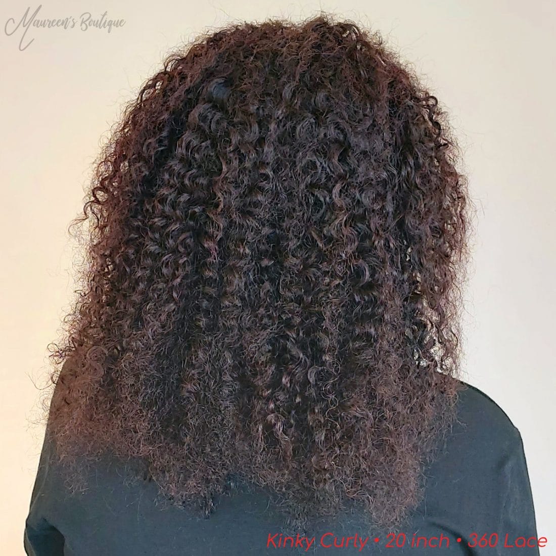 maureens.com Kinky Curly human hair wig 20 inch 360 5